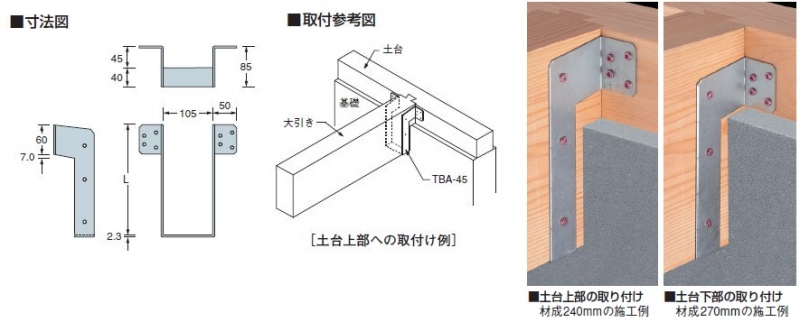 大引き補強金物HK | 建築金物通販の加藤金物