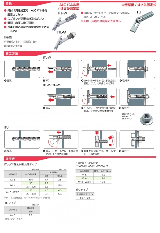 ITハンガーITL-Mタイプ（おねじ） スチール製三価クロメート処理