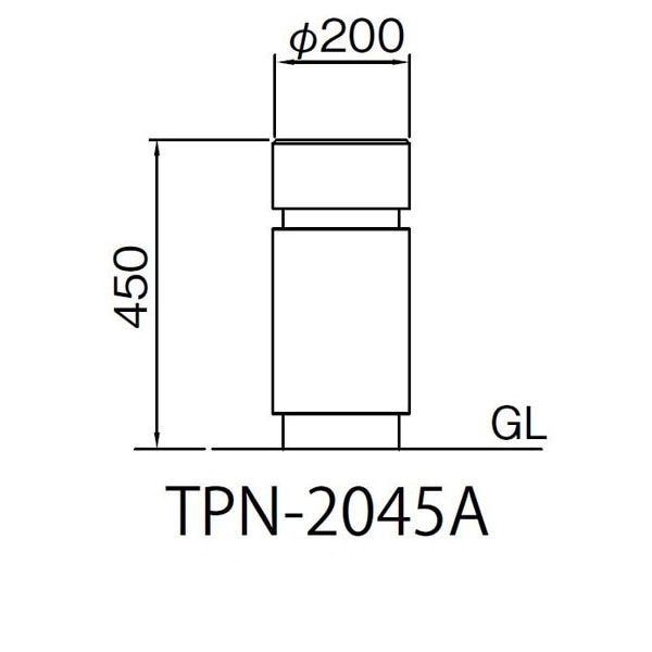帝金 擬石ボラード 固定式 TPN-001A □200/264 H450 - 住宅設備