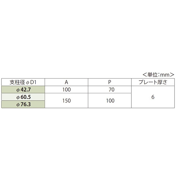 YAW4L7-A [Yシリーズ]アーチ型 横バー付き 固定式 後付タイプ