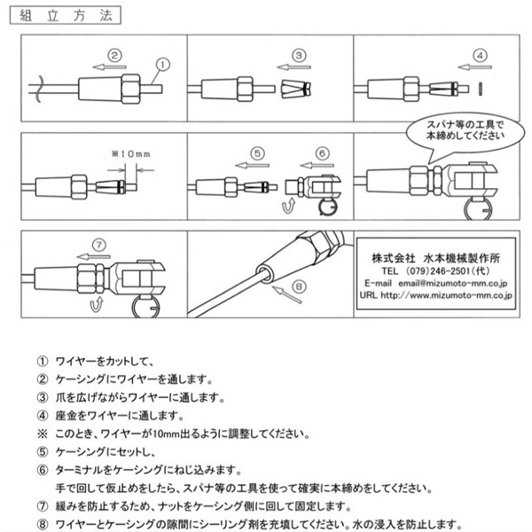 WLF-3 【バラ単位】ロックターミナルフォーク 水本機械製作所