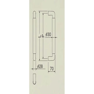 ビッグミロ取手　片面用(自然木+亜鉛合金)　標準扉厚 26mm～43mm