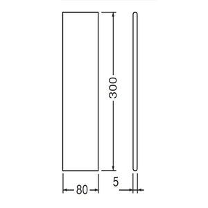 クリーン取手(アクリル+亜鉛合金/M6×60)　標準扉厚 35mm～42mm