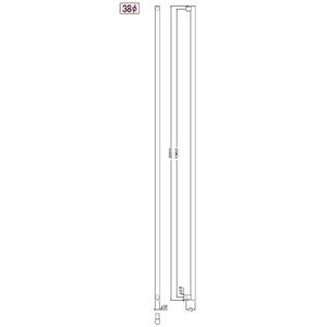 丸形取手　両面用(真チュウ、ステンレス/M8×60)　標準扉厚 33mm～41mm