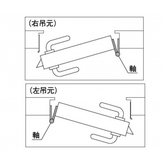 ステンキャノン二管丁番(ステンレス)（左）