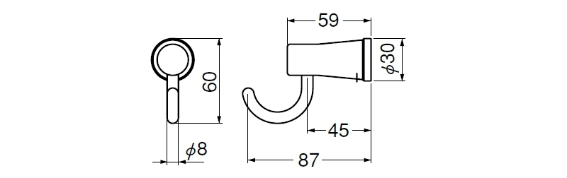 ハミルトンフック(真チュウ/5.1×50皿,A3×16ナベ8×40ナイロンプラグ)