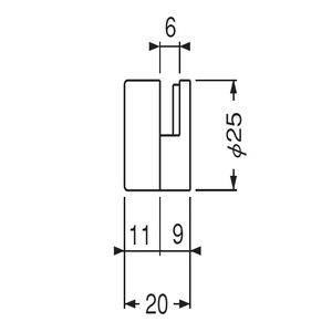 ラウンド鏡受(真チュウ/A4×30,6×30ナイロンプラグ)