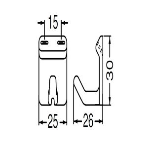 アクアフック角形(ポリカーボネート)Uピンタイプ