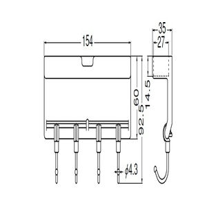 スライドフック小物入れ付(ABS+ステンレス)コンクリートピン木ネジタイプ どこでもBASE