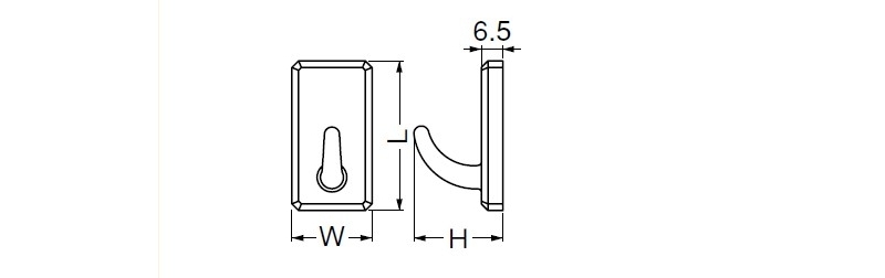 eフック(ABS)簡単にっ!はがせる粘着タイプ どこでもBASE