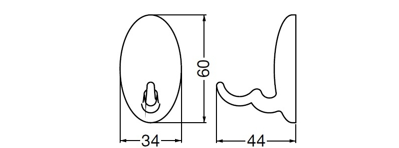 たまごフック2段(ABS)簡単にっ!はがせる粘着タイプ どこでもBASE