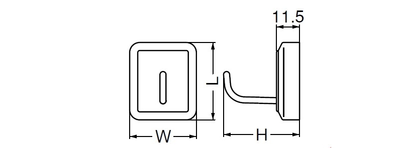 クルーフック(ABS+ステンレス)簡単にっ!はがせる粘着タイプ どこでもBASE