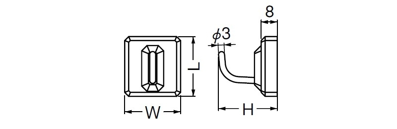 eフックS形(ABS+ステンレス)マグネットタイプ どこでもBASE