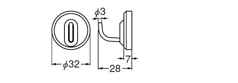 eフック丸形(ABS+ステンレス)マグネットタイプ どこでもBASE