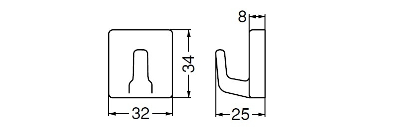 スクエアフック(ABS)マグネットタイプ どこでもBASE