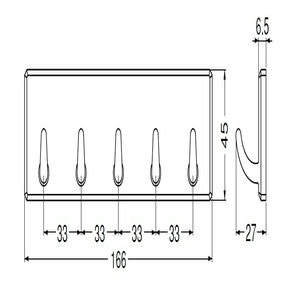 eフック5連(ABS)マグネットタイプ どこでもBASE