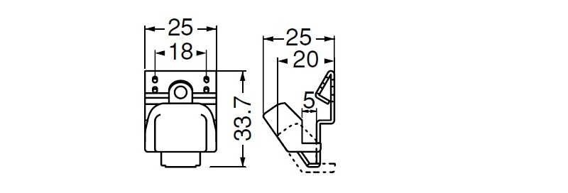 ストップ額吊(ステンレス+ポリカーボネート)  Uピンタイプ PAT