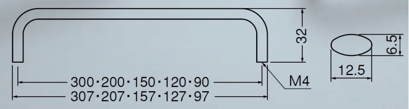 ステンダエンハンドル(ステンレス/ISO4×28)