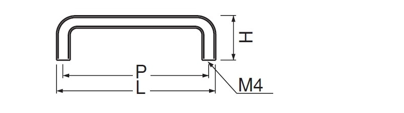 真チュウ公団型角形一文字取手(真チュウ/ISO4×28)