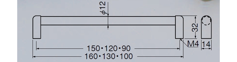 自然木リバティーハンドル(自然木+亜鉛合金/ISO4×28)