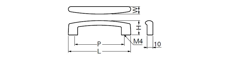 ラスカルハンドル(亜鉛合金/ISO4×28)