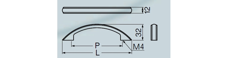 レインボーハンドル(亜鉛合金/ISO4×28)