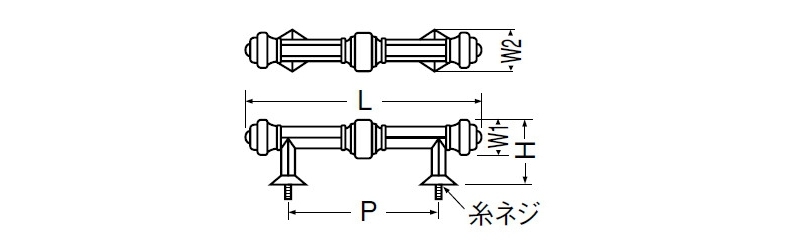 六角ハンドル(亜鉛合金)