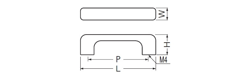 自然木角形ハンドル(自然木/ISO4×28)