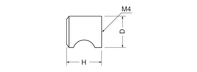 ステン面取円筒ツマミ(ステンレス/NL4×28)