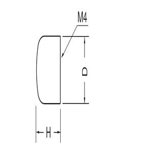 ゴムアーチツマミ(ゴム/ISO4×28)