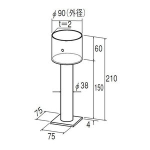 ステンレス装飾柱脚金物 Sタイプ