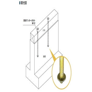 笠形アンカーボルト M12