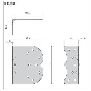 N-フリーダム筋かいプレート 壁倍率1.5倍用