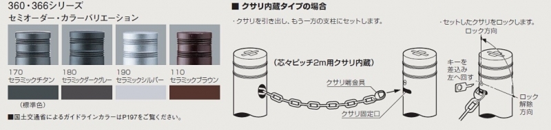 リフターボラード 上下式　交換用本体のみ