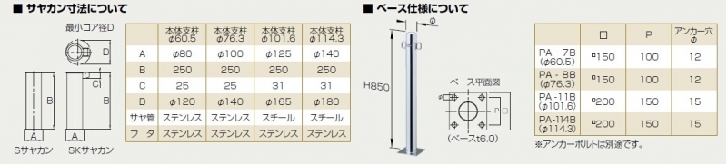 ピラー 差込式　交換用本体のみ