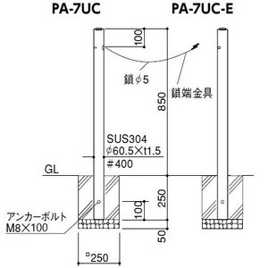 ピラー 固定式