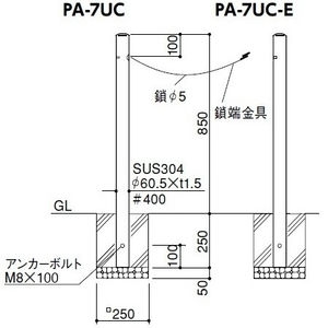 ピラー 差込式フタ付