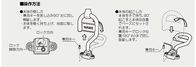 パークバリカー(可倒式車止め)