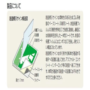 路面標示サイン 横断防止柵