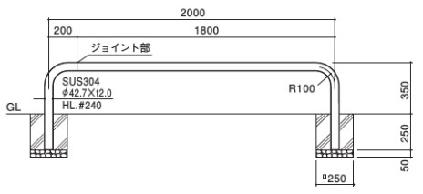 ジョイント式 自転車アーチ