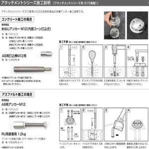 めねじアンカーM12(内部コーン打込式)