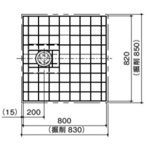 φ114.3用浅埋め込み基礎（グレーチング基礎）