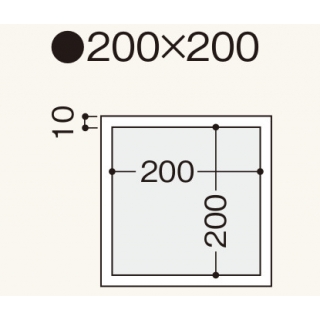 壁点検口枠　W-10（ボード厚12.5mm用）