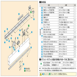 スライデックス　傾斜レールタイプ（自閉式）