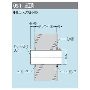 ステンレス鋳鋼製ルーフドレン　オーバーフロー管　アスファルト・シート・屋根部塗膜防水用