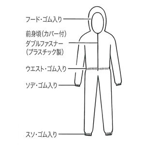 不織布簡易作業服　SMS素材 ウィングカバーオール