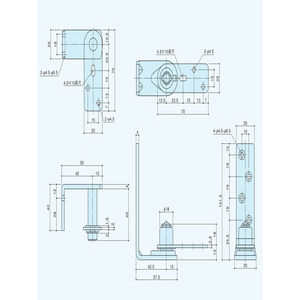 中心吊グレビティヒンジ枢取付用