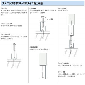 ステンレス巾木部材　ジャッキSA 巾木レベル調整用