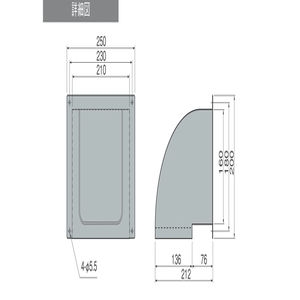 ステンレス屋外換気口　木枠留め用　深型タイプ