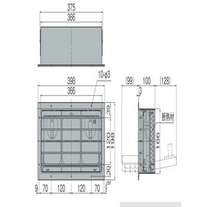 角型床下換気口（気密断熱型）